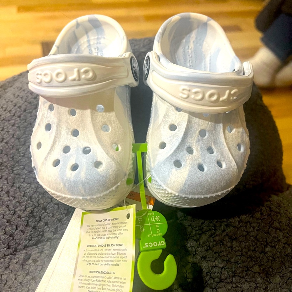 Infant Crocs. Marble blue and white size 5 nNWT . Bought the wrong size